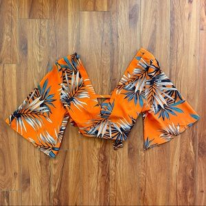 Birds of Paradise Wrap Top